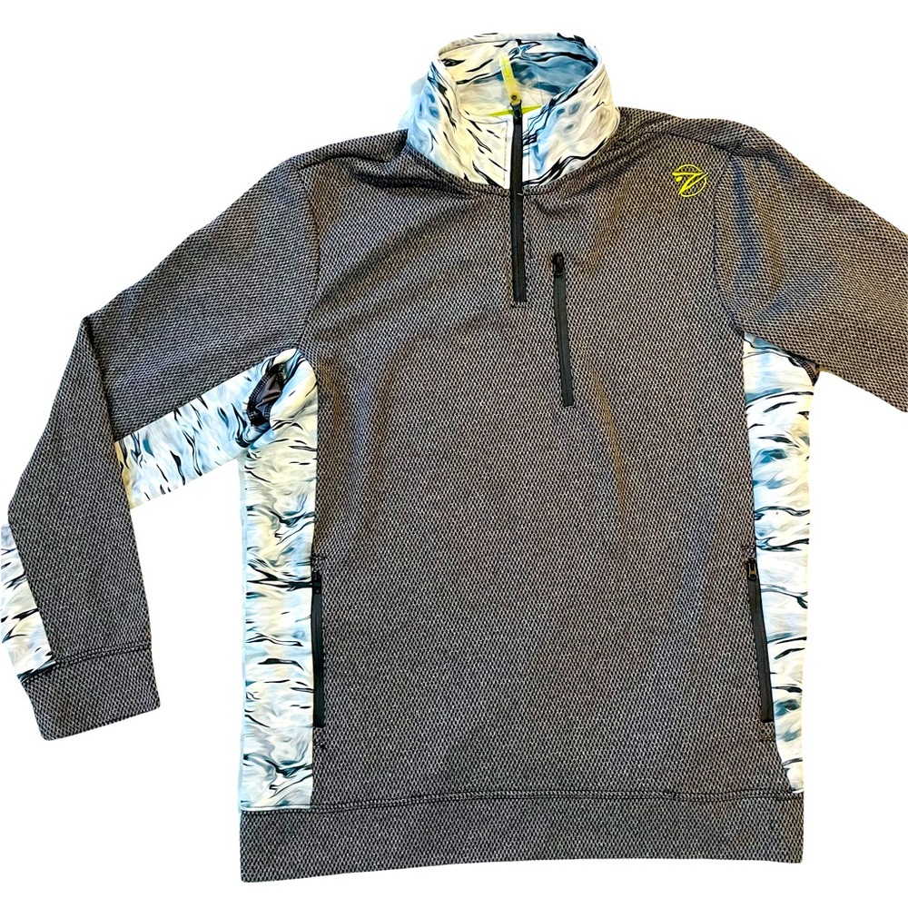Men's GILLZ Fishing Shirt Fleece Long Sleeve Gray Size Medium *